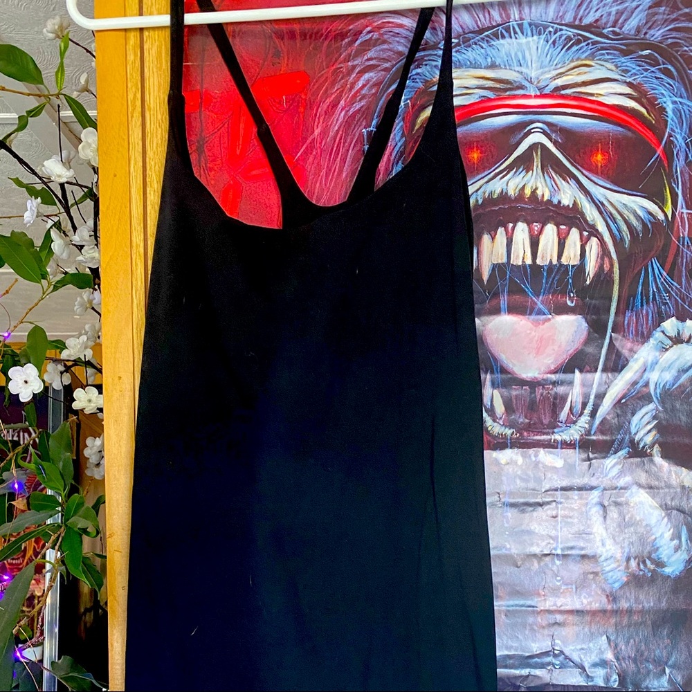 Black stretchy soft dress with bra shorts and stomach shaper built in!